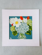 HYDRANGEA AND TULIPS